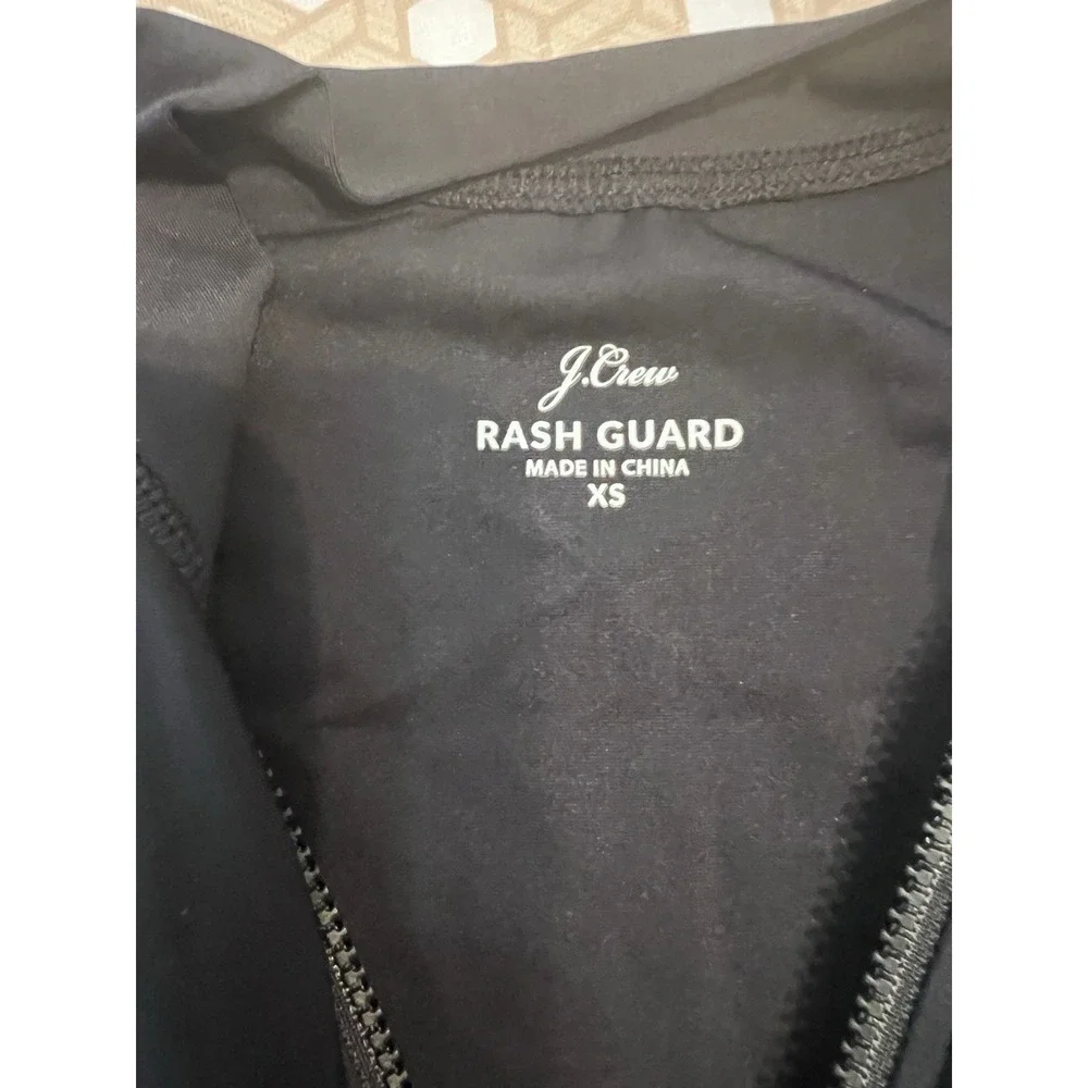 J‎ Crew Womens Swim Rashguard Size XS Black Swim Swimwear